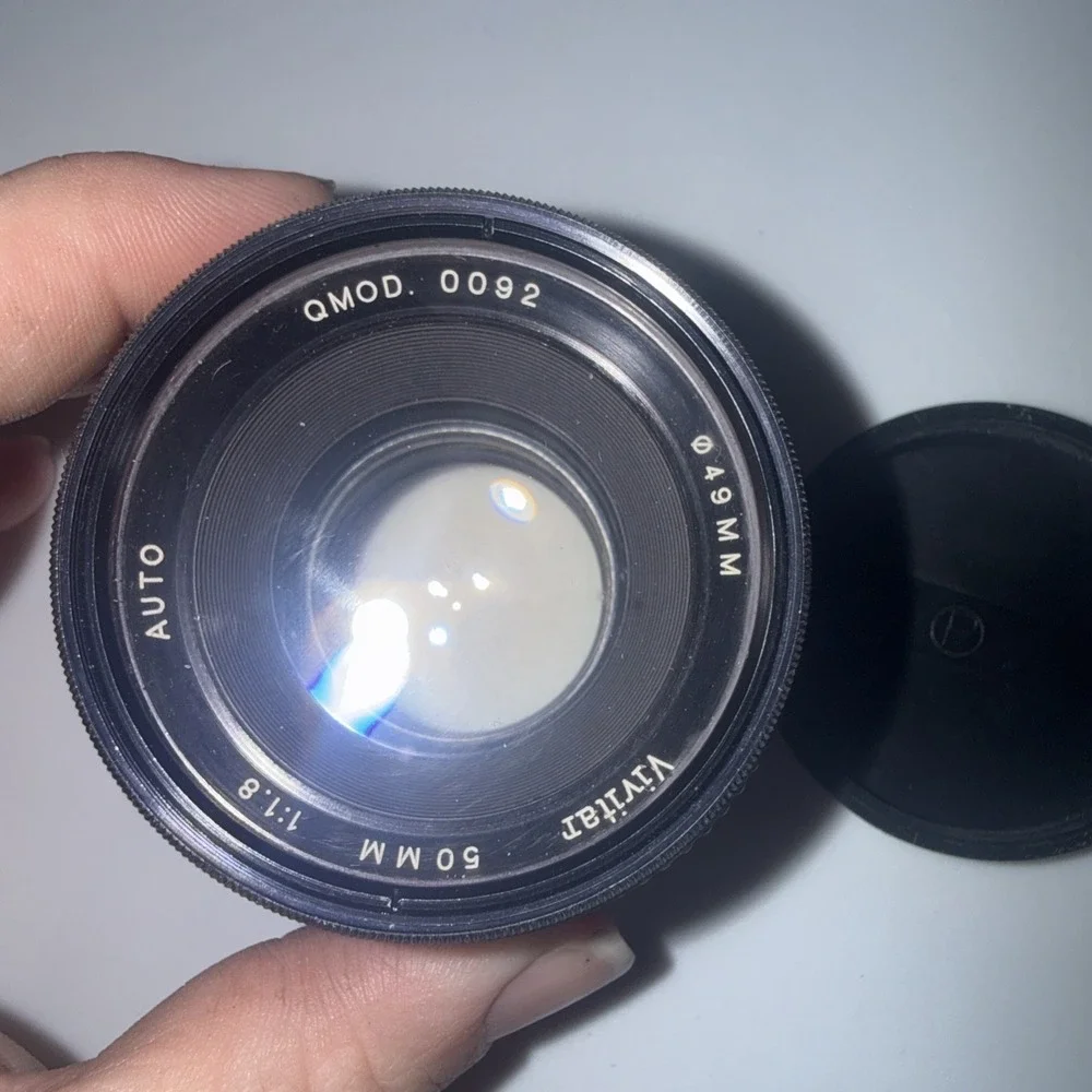 Vintage Camera Lens - Vivitar 49mm 1:1.8 Auto Caps Included